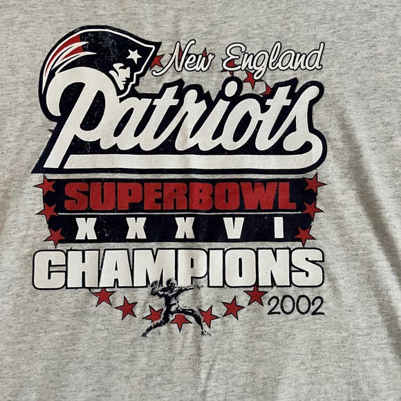 Vintage 2002 Patriots Super Bowl Champions Fruit of the Loom Shirt Size XL - Picture 2 of 4